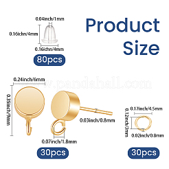 Brass Stud Earring Findings&nbsp;KK-CN0003-42G