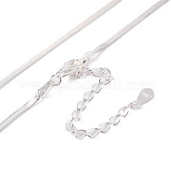 925 Sterling Silver Snake Chain Necklaces&nbsp;NJEW-P300-01B-S