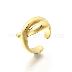 304 Stainless Steel Cuff Rings&nbsp;RJEW-D320-15G