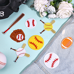 16Pcs 8 Styles Polyester Iron on/Sew On Patches&nbsp;PATC-ME0001-03