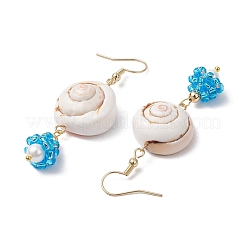 Shell Glass Dangle Earrings&nbsp;EJEW-MZ00424-05