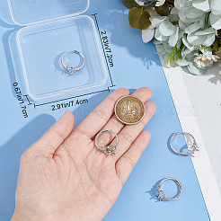 6Pcs 3 Style Adjustable Brass Solitaire Ring Settings&nbsp;KK-BBC0011-80