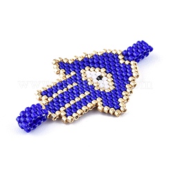 Handmade Seed Beads Links Connectors&nbsp;SEED-I012-07B