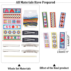 DIY Hair Clips Cross-Stitch Making Kits&nbsp;DIY-WH0304-312