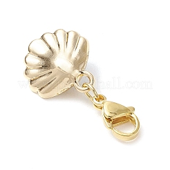 Shell Shape Alloy Enamel & ABS Plastic Imitation Pearl Pendant Decorations&nbsp;HJEW-JM02966