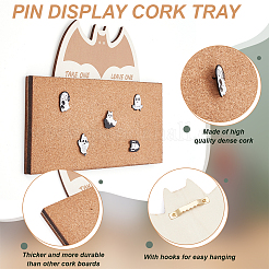 Wall Mounted Brooch Jewelry Display Cork Tray&nbsp;AJEW-WH0554-68B