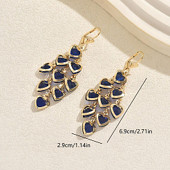 Heart Brass Tassel Hoop Earrings&nbsp;LC3720-4