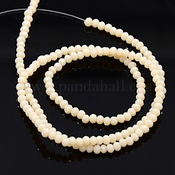 Opaque Solid Color Crystal Glass Faceted Rondelle Beads Strands&nbsp;X-GLAA-F025-A01