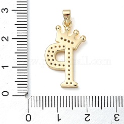 Rack Plating Brass Micro Pave Cubic Zirconia Pendants&nbsp;KK-D535-01P-RS