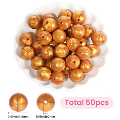50Pcs Round Food Grade Eco-Friendly Silicone Focal Beads&nbsp;SIL-SC0003-20