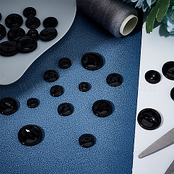 120Pcs 6 Styles 2-Hole Resin Buttons&nbsp;FIND-DR0001-45B