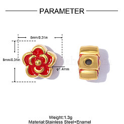 304 Stainless Steel with Enamel Beads&nbsp;SA-OY001-05G-02