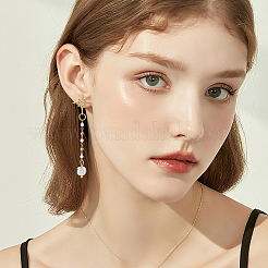 Brass Micro Pave Cubic Zirconia Stud Earring Findings&nbsp;KK-DC0004-92