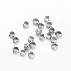 Rondelle Brass Crimp Beads&nbsp;KK-L134-32P