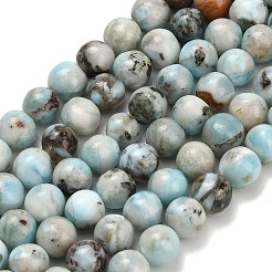 Natural Larimar Beads Strands&nbsp;G-L642-B19-6mm