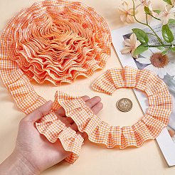 Pleated Polyester Lace Ribbons&nbsp;SRIB-WH0011-473B