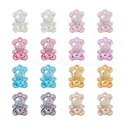 80Pcs 8 Colors Transparent Acrylic Pendants&nbsp;MACR-PJ0001-07