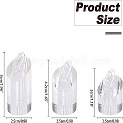 Jewelry Finger Rings Holders Organic Glass Ring Display Stand Sets&nbsp;RDIS-FG0001-05