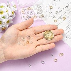 60Pcs 6 Styles Brass Ring Charm Connectors&nbsp;KK-CJ0004-51