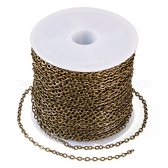 Brass Coated Iron Flat Cable Chains&nbsp;CH-TAC0007-02AB