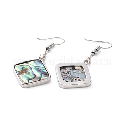 Abalone Shell/Paua Shell Dangle Earrings&nbsp;EJEW-F147-A12