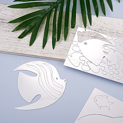 3 Sets 3 Style Fish Acrylic Mirror Wall Stickers&nbsp;DIY-CF0001-02B