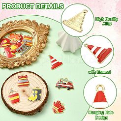 30Pcs 15 Styles Firefighting Series Alloy Enamel Pendants&nbsp;ENAM-CJ0007-28