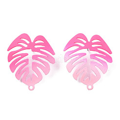 Spray Painted Iron Stud Earring Findings&nbsp;IFIN-N008-019-A04