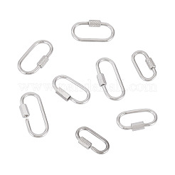 8Pcs 4 Styles 304 Stainless Steel Screw Carabiner Lock Charms&nbsp;STAS-TA0005-54