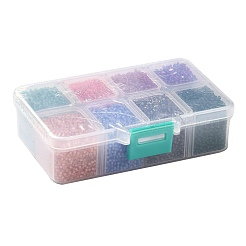 FGB 200G 8 Colors 12/0 Grade A Round Glass Seed Beads&nbsp;SEED-JP0010-08-2mm