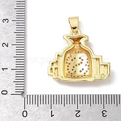 Micro Pave Clear Cubic Zirconia Pendants&nbsp;KK-L253-13G-04