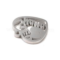 Non-Tarnish Mother's Day Theme 304 Stainless Steel Pendants&nbsp;LS-STAS-E171-03P-07
