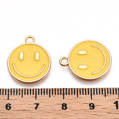 Light Gold Tone Alloy Enamel Pendants&nbsp;ENAM-N056-197E