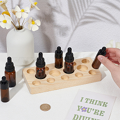 14-Slots Wooden Roller Bottles Essential Oil Storage Display Holder&nbsp;ODIS-WH0331-07