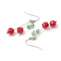 Cherry Glass Dangle Earrings&nbsp;EJEW-JE06345