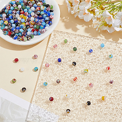 4 Strands Handmade Millefiori Glass Beads Strands&nbsp;LK-HY0001-03