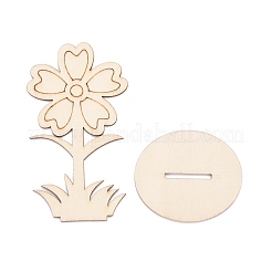 DIY Unfinished Wood Flowers Cutout&nbsp;WOOD-P017-05