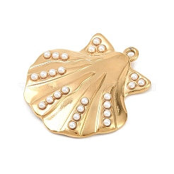 304 Stainless Steel & ABS Plastic Imitation Pearl Pendants&nbsp;STAS-Z185-05G-02