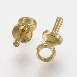 Brass Peg Bails Pendants&nbsp;KK-F739-02G