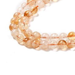 Heated Natural Citrine Beads Strands&nbsp;G-A262-A01-6mm