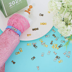 60Pcs 3 Colors Alloy Snap Lock Clasps&nbsp;FIND-GL0002-01