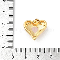 Brass Micro Pave Clear Cubic Zirconia Pendants&nbsp;KK-R213-13G
