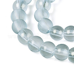 Frosted Transparent Glass Bead Strands&nbsp;GLAA-P065-6mm-10
