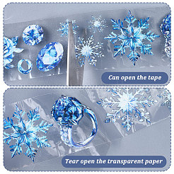Snowflake Pattern Planner Stickers PET Adhesive Tape&nbsp;DIY-WH20082-03