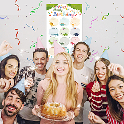 2Pcs Reusable Happy Birthday Chart Posters&nbsp;AJEW-WH0671-004