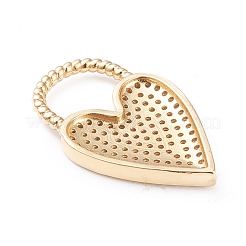 Brass Micro Pave Clear Cubic Zirconia Pendants&nbsp;ZIRC-L097-004G