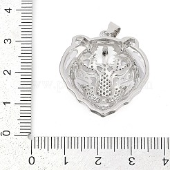 Brass Micro Pave Cubic Zirconia Pendants&nbsp;KK-M307-10P