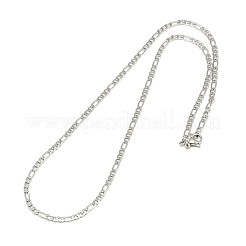 304 Stainless Steel Figaro Chain Necklace Making&nbsp;STAS-A028-N022