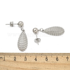 304 Stainless Steel Teardrop Dangle Stud Earrings for Women&nbsp;EJEW-A119-16P