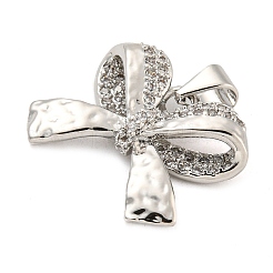 Brass Micro Pave Clear Cubic Zirconia Pendants&nbsp;FIND-Z044-05P